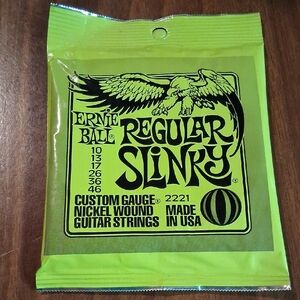 Ernie Ball 2221 Regular Slinky(10-46)Nickel Wound Electric Guitar Strings NIP